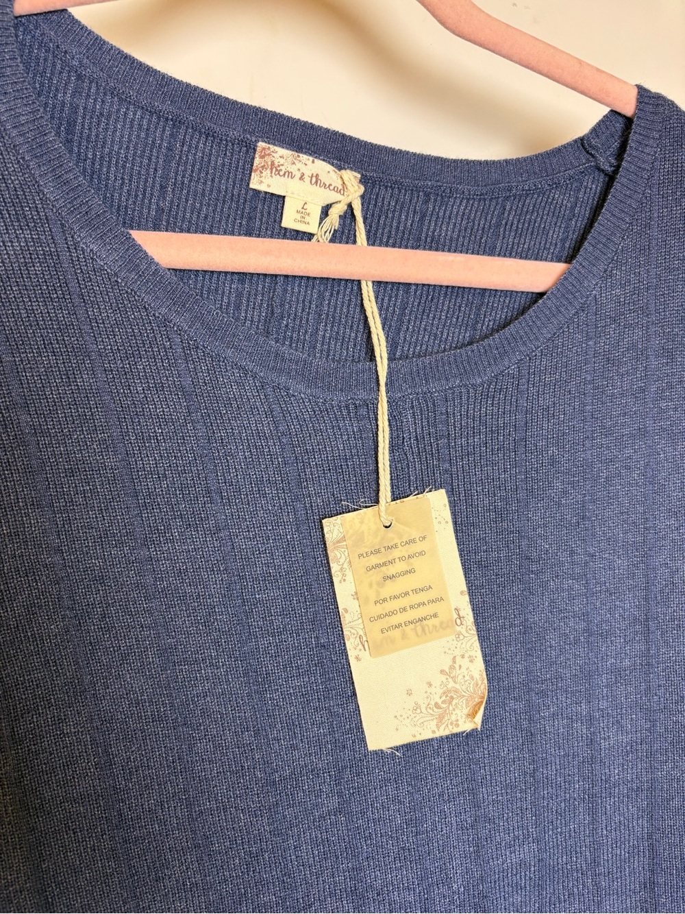 NWT Hem & Thread Textured Sweater Short Sleeve Top - Picture 6 of 8